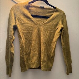 J. Crew Olive V-Neck Sweater